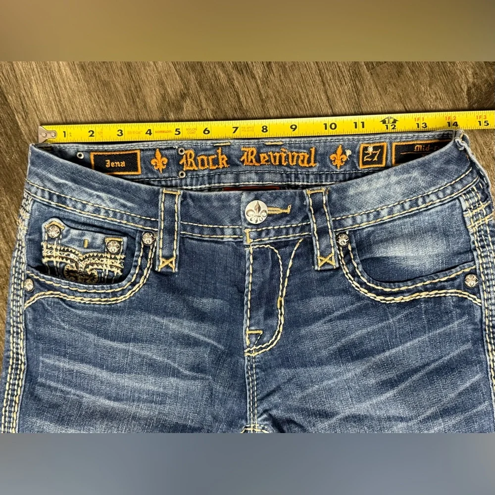 ROCK Revival PREMIUM Boot JENA Mid RISE Jeans - Picture 13 of 16